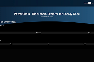 PowerChain —  Blockchain Explorer for Energy Case.