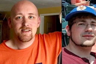 Stephen Gudknect (left), and Kristopher Hicks (right), were murdered on Sept. 15, 2018, at the Chili’s restaurant in DeWitt by former co-worker William Wood Jr.