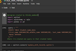 The pandas library with SQlite3 for data analysis /machine learning