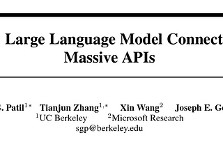 〈論文研討〉Gorilla: Large Language Model Connected with Massive APIs