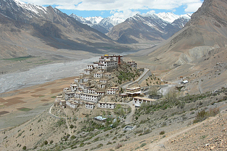 The buddhist monastery of Key Gompa in Himachal Pradesh, India