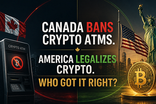 Canada Bans Crypto ATMs. America Legalizes Crypto. Who Got It Right?