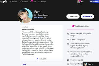 A scammer on OK Cupid