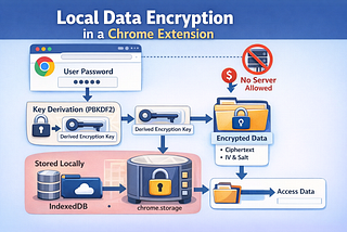 Securely encrypting data in a Chrome Extension without sending it to a server (key management…