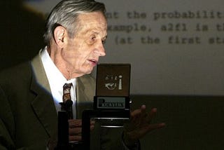 John Nash lecturing on probability theory.