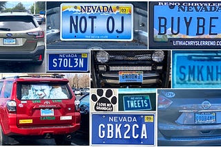 An Ode to Nevada’s Weird Vanity Plates