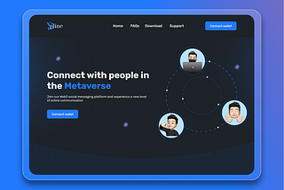Hero section of Landing page