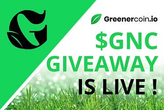 Greenercoin giveaway is avaible !
