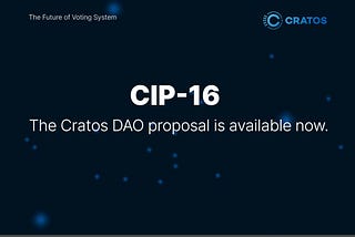 CIP-16 : The sixteenth proposal of the Cratos DAO is available now.
