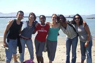 The author with REC’s first-ever class of paid student interns back in 2012.
