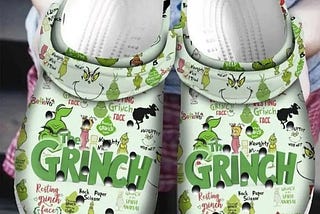 Funny Grinch Crocs Cartoon Crocs Shoes For Men Women