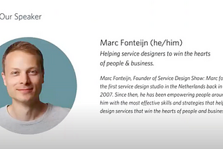 Fireside Chat with Marc Fonteijn: Explaining the Business Value of Service Design in Plain English