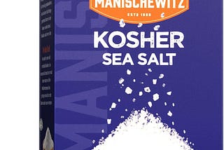 Photo of a box of Manischewitz Kosher Sea Salt