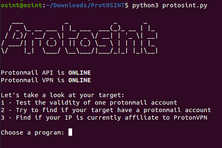 OSINT: Come analizzare gli account ProtonMAIL e gli indirizzi IP di ProtonVPN usando ProtOSINT