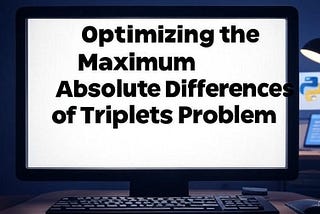 📘 Walkthrough: Maximum Value of Absolute Differences Triplet