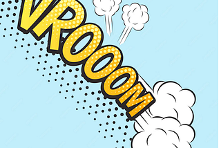 “vrooom” word image