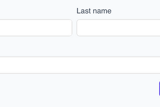 A screenshot of a simple form with two adjacent inputs, one select and two buttons