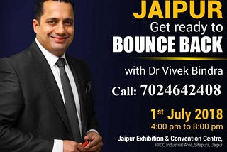 Bounce Back Series By Dr. Vivek Bindra In Jaipur