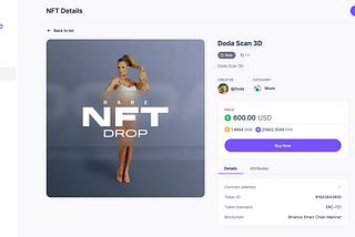 Fanadise NFT Dashboard Sneak Peeks