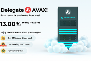 Avalanche $AVAX delegation guide by MyCointainer (cold staking)