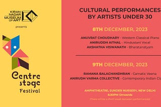 Centre Stage Festival — Kiran Nadar Museum of Art