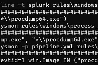 Generation of the same Sigma rule into a Splunk query without a pipeline, only the Sysmon pipeline and in addition the custom pipeline developed in this article.