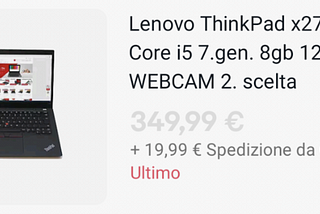 Comprate tecnologia usata