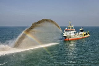 an ocean dredger excavating emotions from seabeds