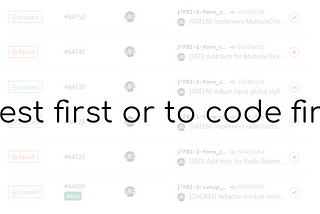 To test first or to code first?