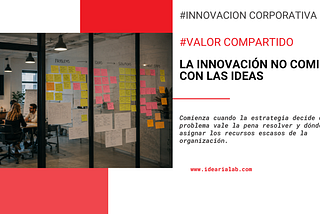 La innovación no comienza con las ideas
