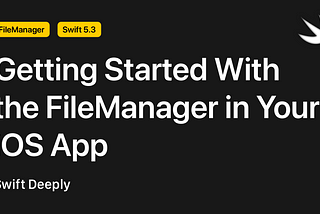 Getting Started With the FileManager in Your iOS App