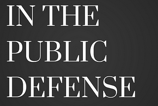 A Publication On Public Defense