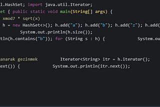 Set interface (Arayüzü)