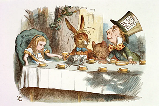 The Mad Hatter’s Tea Party, from Alice in Wonderland