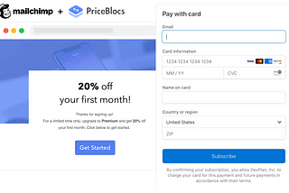 Mailchimp Payment Links