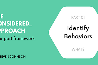 The Considered_ approach to Behavioural Innovation