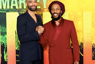Ziggy Marley and Kingsley Ben-Adir at an event for Bob Marley: One Love (2024)