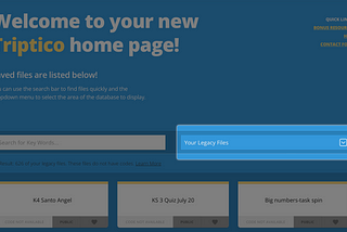 The ‘Legacy Saves’ option on the Triptico website.