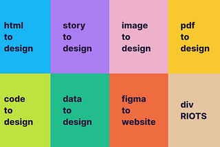html to, story to, image to, pdf to, code to, data to design & figma to website
