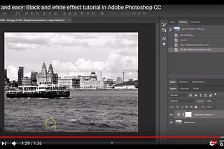 Photoshop Tutorial #9– Black and white effect