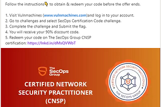 The SecOps Group Certified Network Security Practitioner CTF
