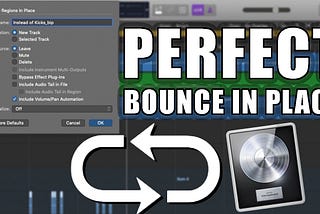 Bounce In Place in Logic Pro 10.5 tutorial Logic Pro X