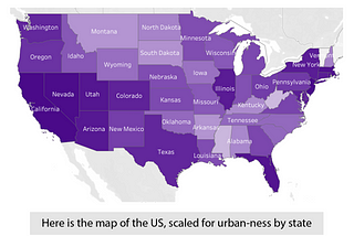 Does urban-ness affect the spread of COVID?