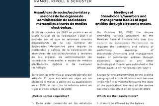 Asambleas de socios/accionistas y sesiones de los órganos de administración de sociedades…