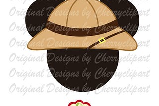 Safari Svg dxf, Safari hat Mickey, Safari hat Mouse ears SVG Silhouette & Cricut Cut Files MM07 - Personal and Commercial Use