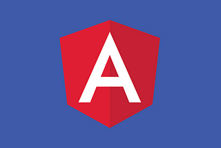 The Angular Framework logo on a blue background.