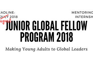 Deadline extended! Scholarship for one year online & two weeks in Europe! #JGFP2018