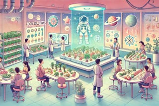 An AI Generated Image for Space Food