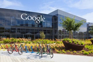 Google building on sunny day with bikes in front