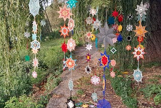 star mandalas by the Mures River Arad